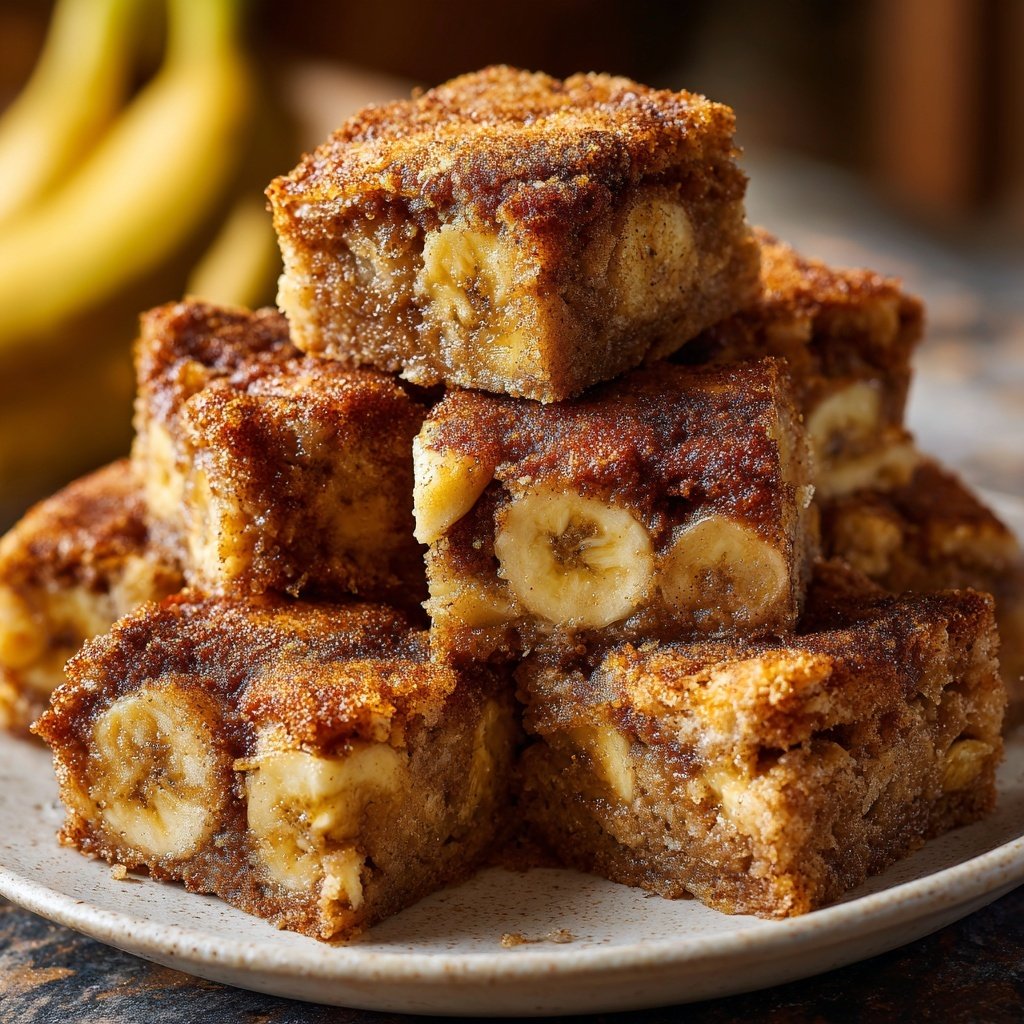 Cinnamon Banana Breakfast Squares