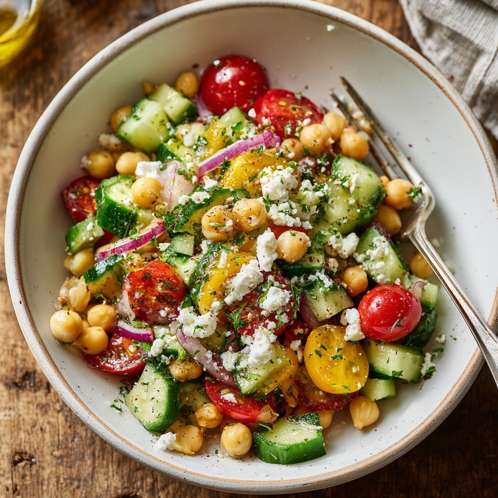 Mediterranean Cucumber Chickpea Bowl