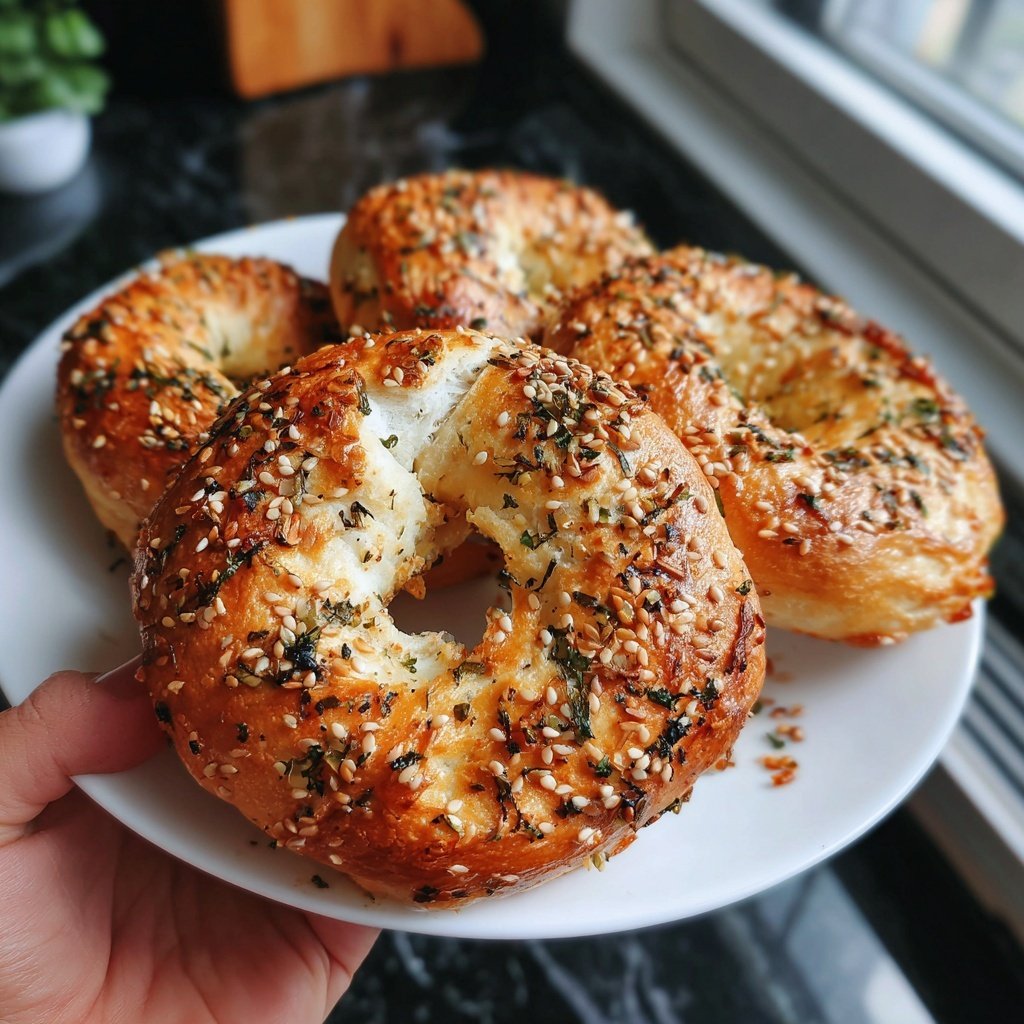 Protein Bagels Made With Cottage Cheese