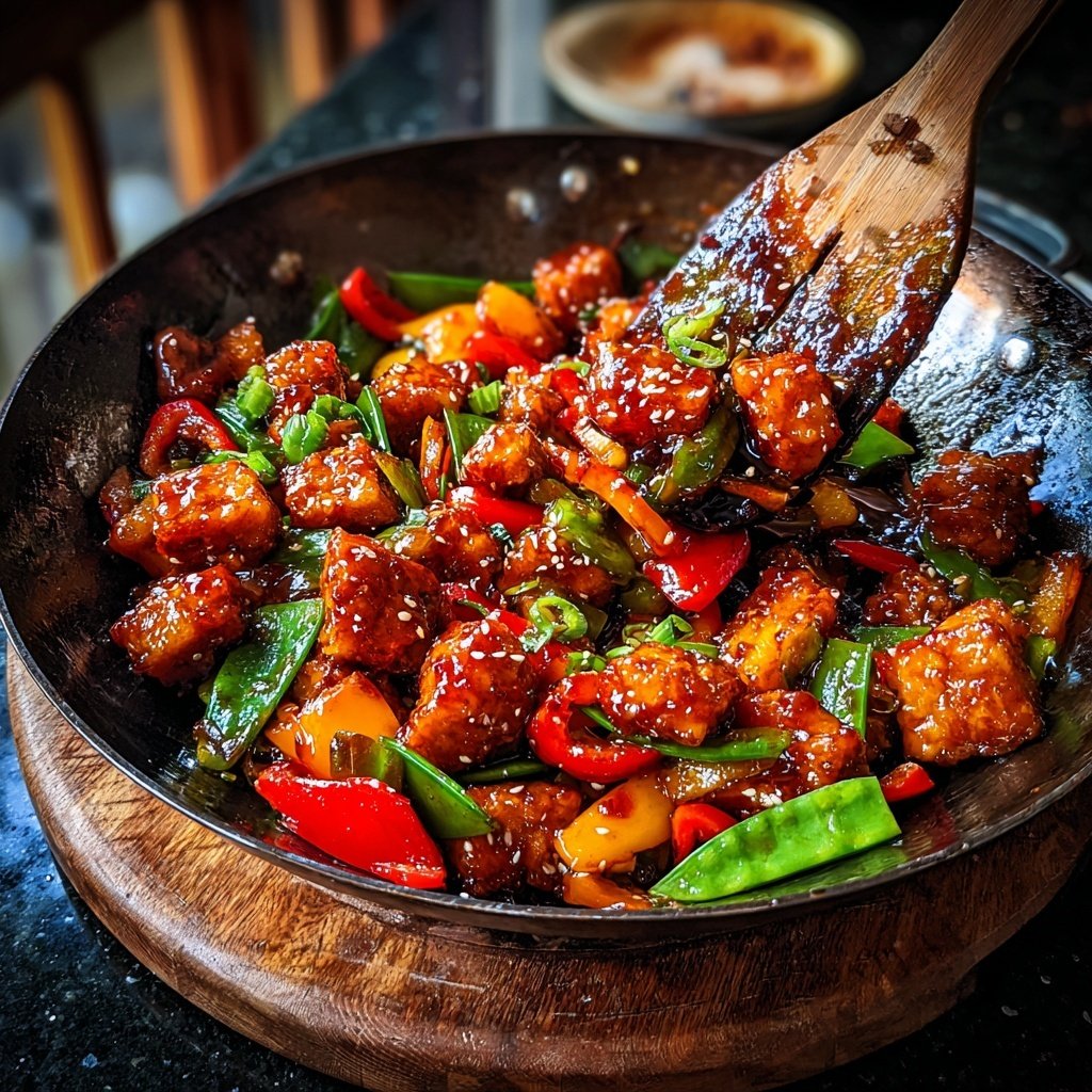 Honey Garlic Tofu Stir Fry