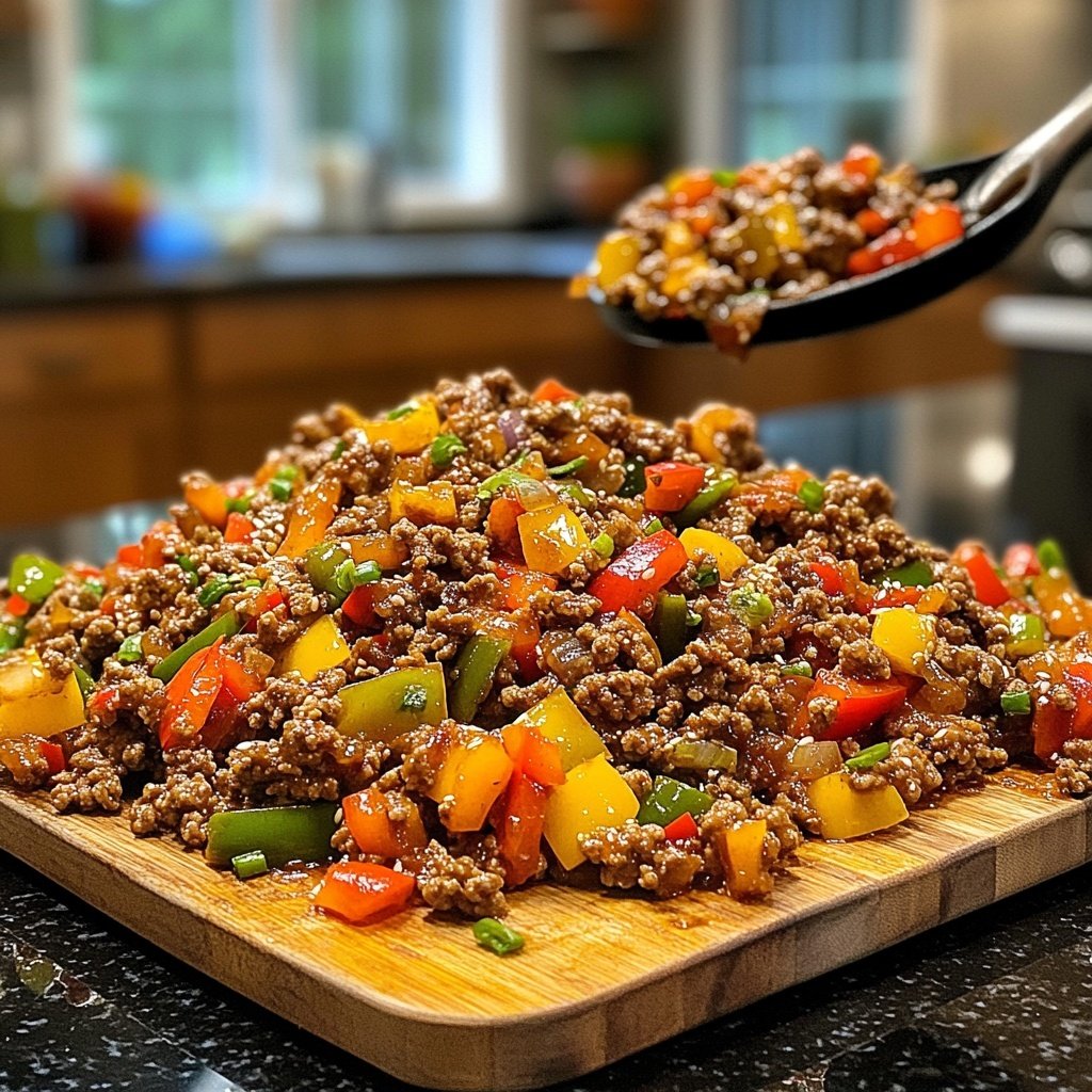 Ground Beef Skillet Asian Style