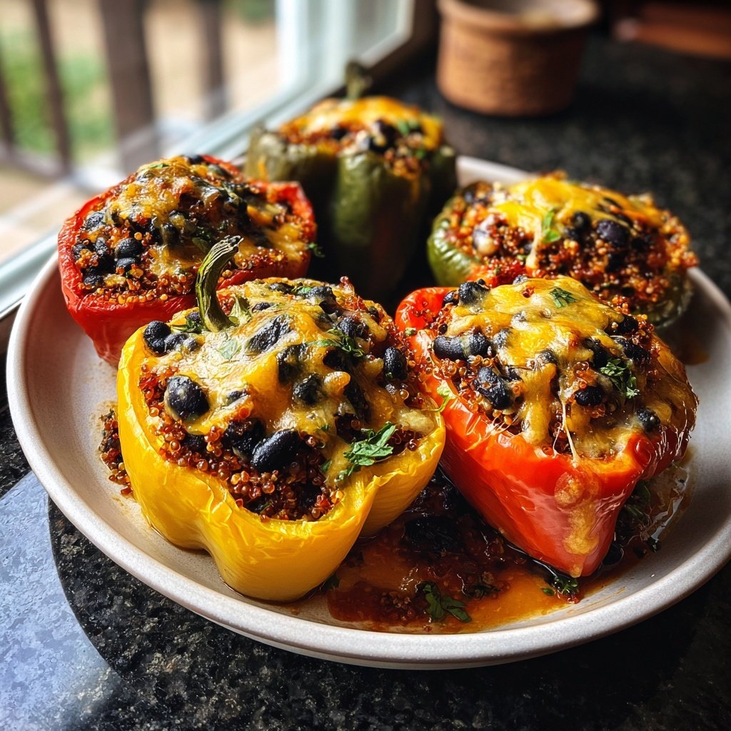 Baked Veggie Stuffed Peppers
