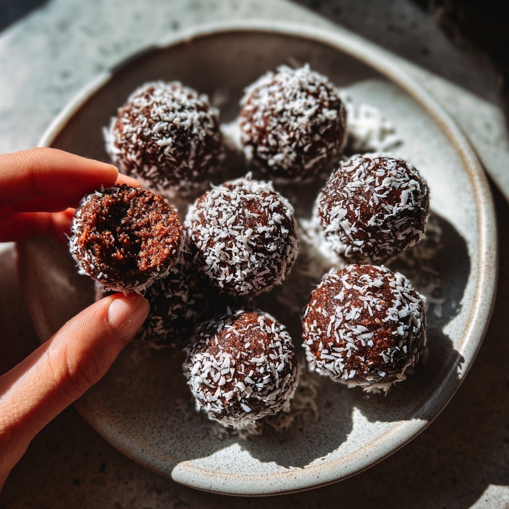 No-bake chocolate protein balls