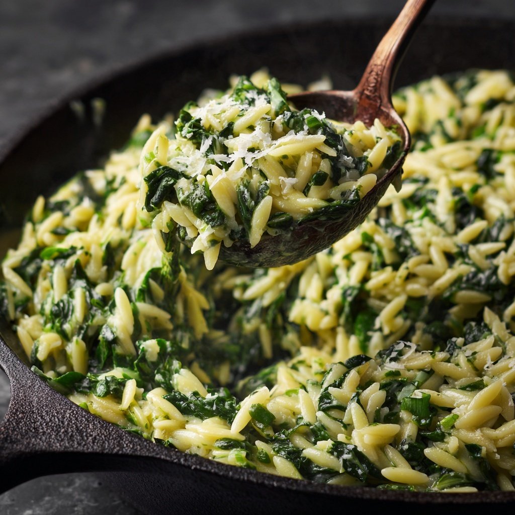 Creamy Spinach Orzo