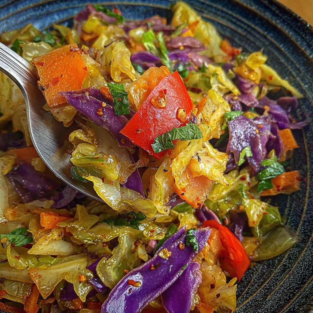 Jamaican Spiced Cabbage Stir Fry